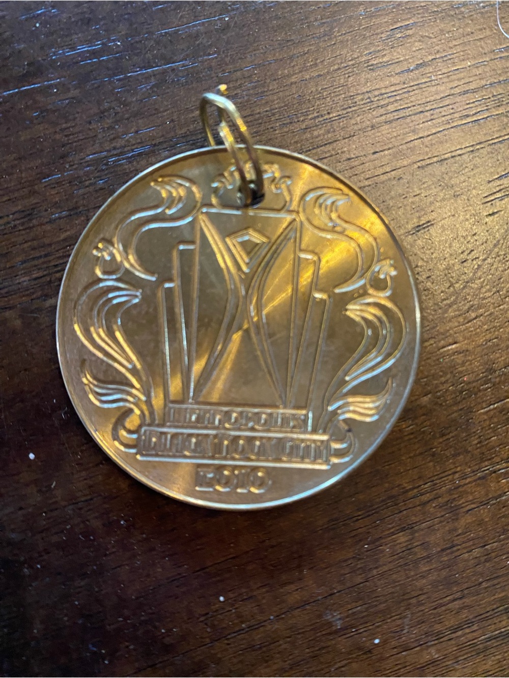 Burning Man 2010 Commemorative Brass Medal Pendant